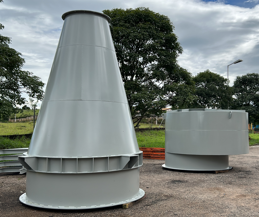 Ciclone instalado em área externa