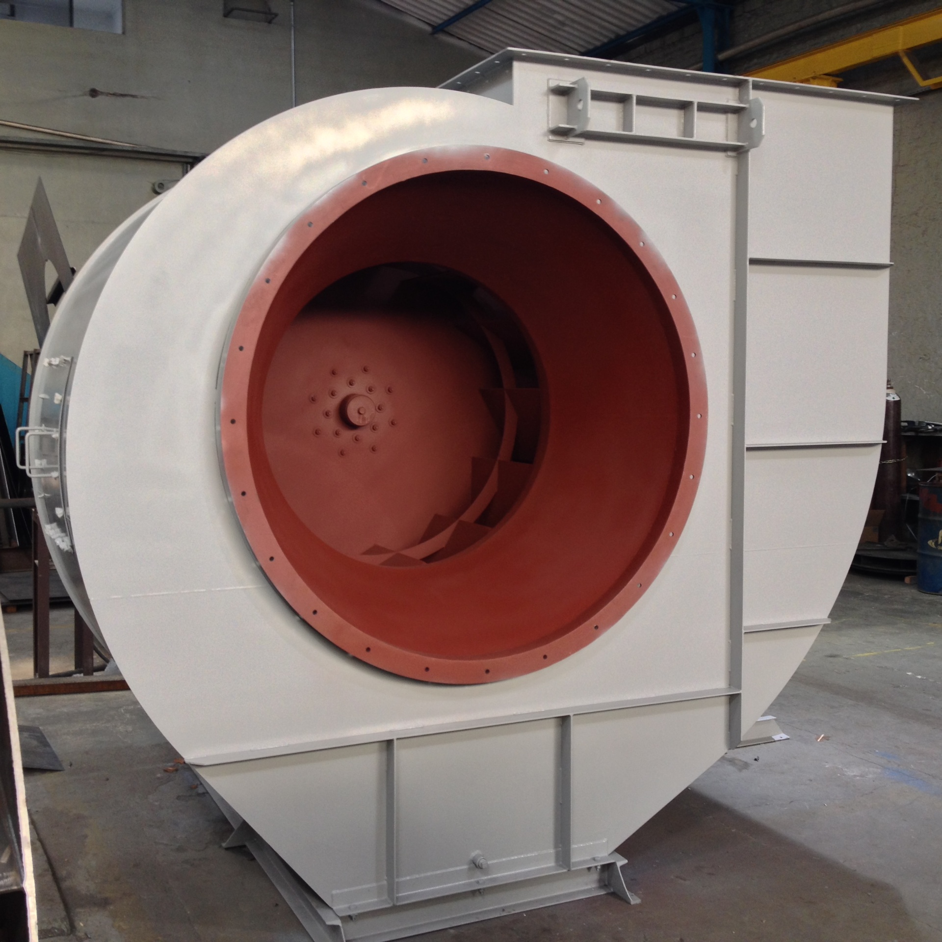 Vista frontal do ventilador com rotor de 1450 mm